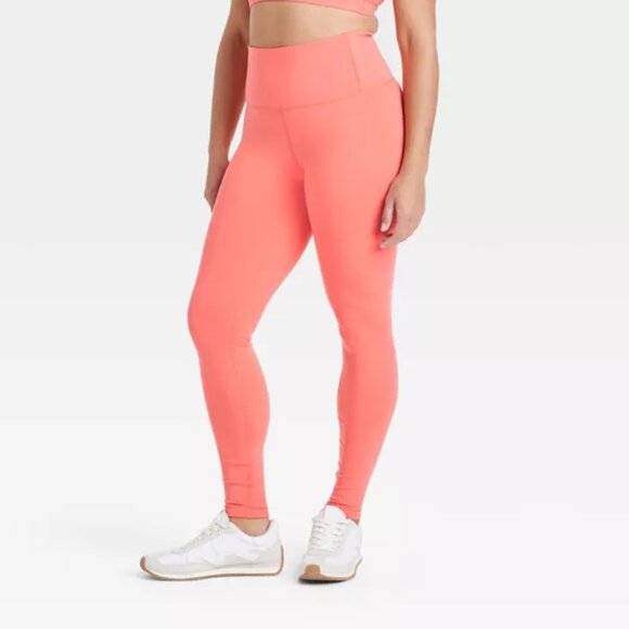 All In Motion Women's Small Coral Red Dynamic Flex High-Rise Leggings Workouts - Picture 4 of 11